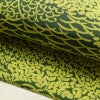 名古屋帯 全通柄 良品 縮緬 正絹 木の葉・植物柄 名古屋仕立て 帯 緑・うぐいす色_画像6