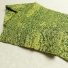 名古屋帯 全通柄 良品 縮緬 正絹 木の葉・植物柄 名古屋仕立て 帯 緑・うぐいす色_画像21