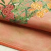 名古屋帯 太鼓柄 良品 正絹 木の葉・植物柄 名古屋仕立て 帯 ピンク_画像7