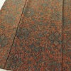 小紋 良品 縮緬 総柄 正絹 木の葉・植物柄 袷仕立て 身丈156cm 裄丈65.5cm 着物 橙_画像4