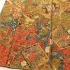 小紋 良品 縮緬 総柄 正絹 古典柄 袷仕立て 身丈159cm 裄丈65cm 着物 橙_画像4