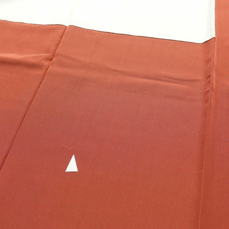 小紋 良品 縮緬 総柄 正絹 花柄 袷仕立て 身丈158.5cm 裄丈67cm 一部しつけ糸付き レトロ 着物 黄・黄土色_画像19