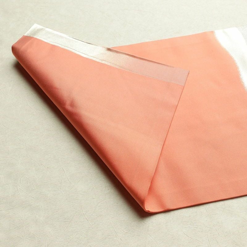 名古屋帯 太鼓柄 正絹 花柄 名古屋仕立て 銀糸 帯 ピンク_画像10