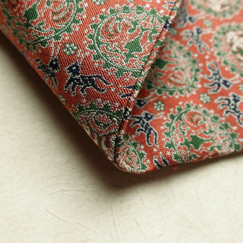 名古屋帯 全通柄 美品 正絹 幾何学柄・抽象柄 名古屋仕立て 帯 ピンク_画像9