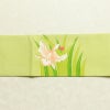 名古屋帯 太鼓柄 良品 金駒刺繍 正絹 花柄 名古屋仕立て 金彩 帯 緑・うぐいす色_画像13