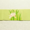 名古屋帯 太鼓柄 良品 金駒刺繍 正絹 花柄 名古屋仕立て 金彩 帯 緑・うぐいす色_画像15