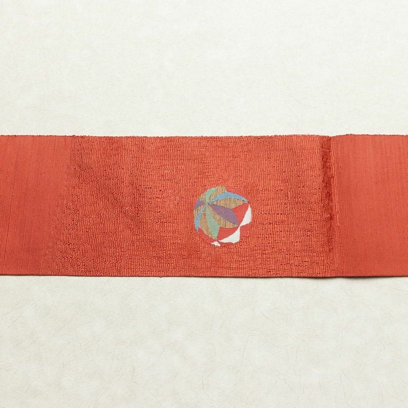 名古屋帯 太鼓柄 美品 正絹 名古屋仕立て 鞠 帯 ピンク_画像14