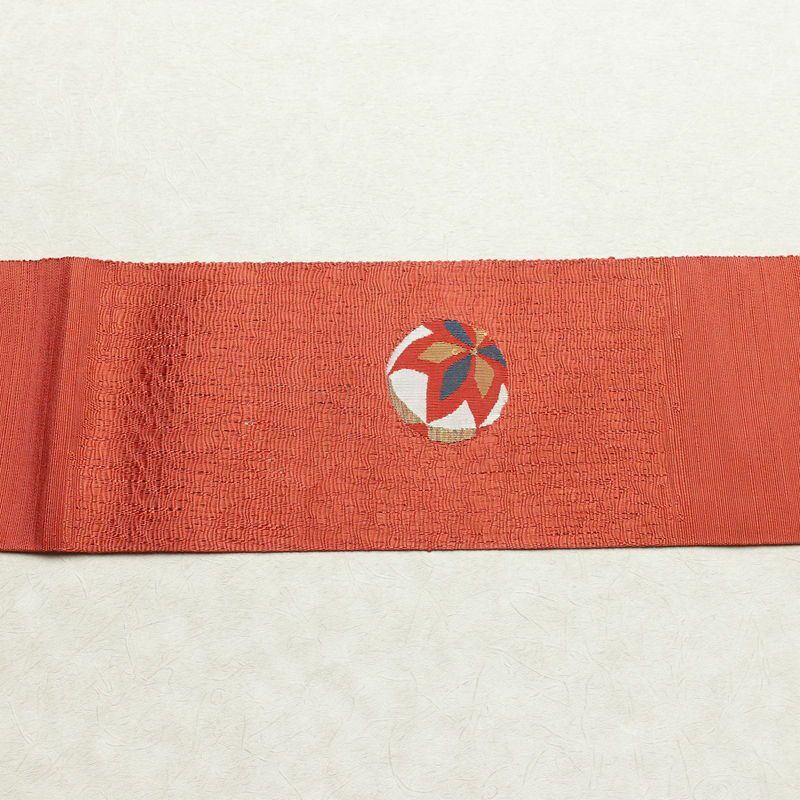 名古屋帯 太鼓柄 美品 正絹 名古屋仕立て 鞠 帯 ピンク_画像16