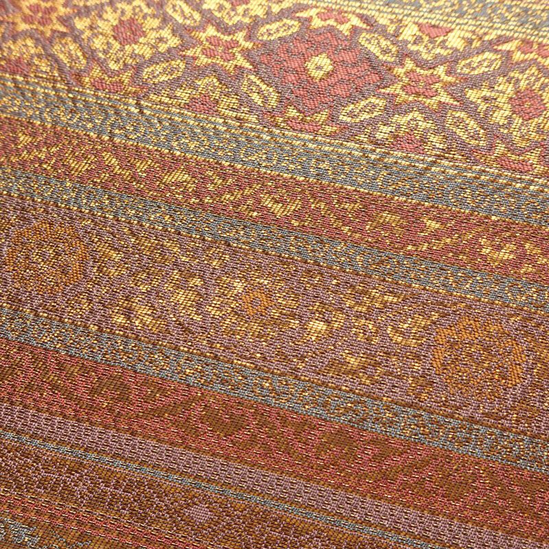 袋帯 六通柄 フォーマル用 正絹 縞柄・線柄 箔 帯 紫・藤色_画像3