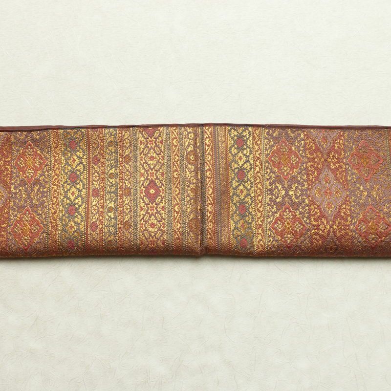 袋帯 六通柄 フォーマル用 正絹 縞柄・線柄 箔 帯 紫・藤色_画像15