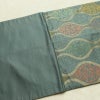 袋帯 六通柄 フォーマル用 正絹 流水・波柄 立涌 帯 緑・うぐいす色_画像17