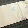 名古屋帯 六通柄 良品 正絹 花柄 名古屋仕立て 箔 帯 ピンク_画像12