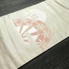 名古屋帯 やまとオリジナル パール箔 太鼓柄 正絹 古典柄 名古屋仕立て 箔 銀糸 帯 白_画像11