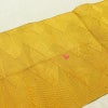 名古屋帯 全通柄 正絹 古典柄 松葉仕立て 帯 黄・黄土色_画像21
