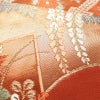名古屋帯 桃山招宴文 本金箔 太鼓柄 美品 正絹 花柄 名古屋仕立て 箔 フォーマル 扇面 帯 赤・朱_画像4