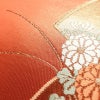 名古屋帯 桃山招宴文 本金箔 太鼓柄 美品 正絹 花柄 名古屋仕立て 箔 フォーマル 扇面 帯 赤・朱_画像5