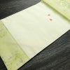 名古屋帯 太鼓柄 正絹 花柄 名古屋仕立て 箔 銀糸 帯 緑・うぐいす色_画像13