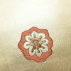 名古屋帯 太鼓柄 正絹 幾何学柄・抽象柄 名古屋仕立て 箔 刺繍 帯 黄・黄土色_画像4