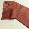 名古屋帯 全通柄 美品 正絹 幾何学柄・抽象柄 名古屋仕立て 帯 赤・朱_画像20