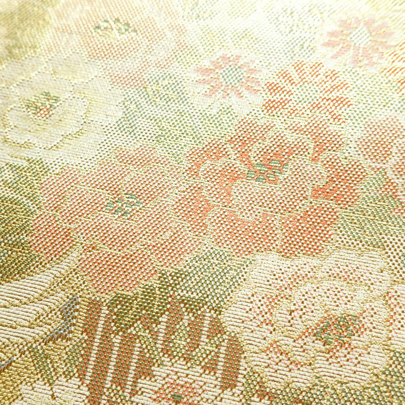 袋帯 六通柄 フォーマル用 正絹 古典柄 箔 帯 金・銀_画像3