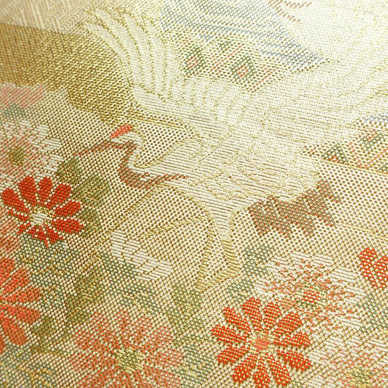 袋帯 六通柄 フォーマル用 正絹 古典柄 箔 帯 金・銀_画像5