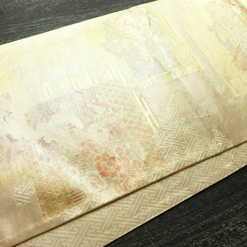 袋帯 六通柄 フォーマル用 正絹 古典柄 箔 帯 金・銀_画像11
