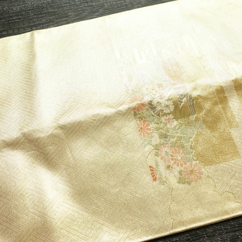 袋帯 六通柄 フォーマル用 正絹 古典柄 箔 帯 金・銀_画像16