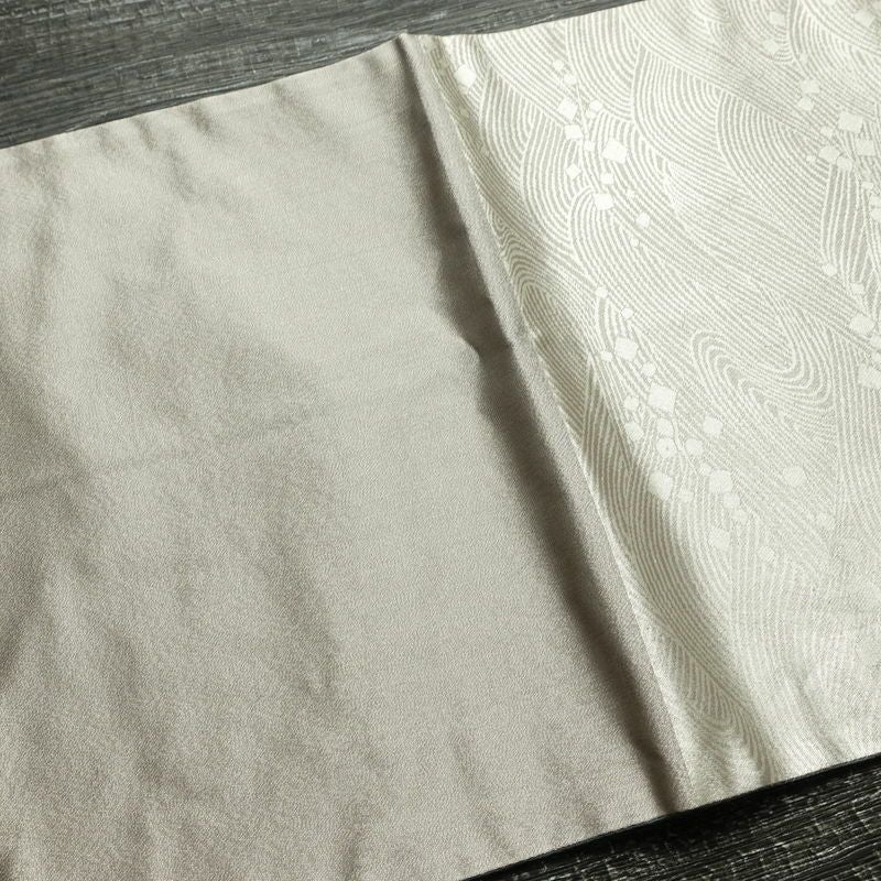 袋帯 全通柄 フォーマル用 正絹 流水・波柄 箔 帯 金・銀_画像17