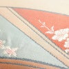 名古屋帯 太鼓柄 美品 しつけ糸付き 正絹 花柄 名古屋仕立て 箔 刺繍 帯 白_画像6