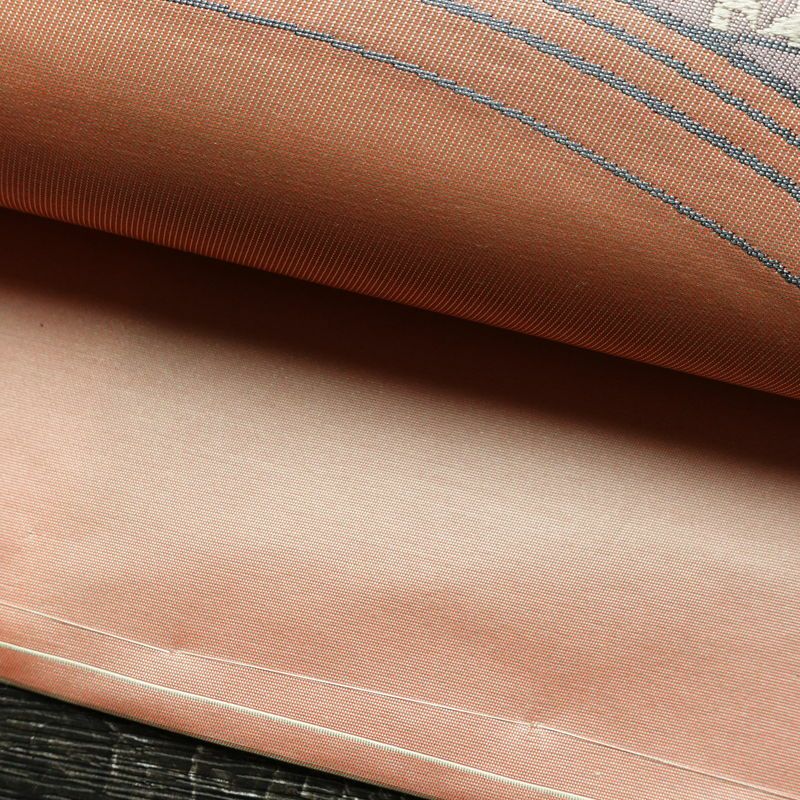 名古屋帯 太鼓柄 美品 しつけ糸付き 正絹 花柄 名古屋仕立て 箔 刺繍 帯 白_画像7