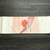 名古屋帯 太鼓柄 美品 しつけ糸付き 正絹 花柄 名古屋仕立て 箔 刺繍 帯 白_画像14
