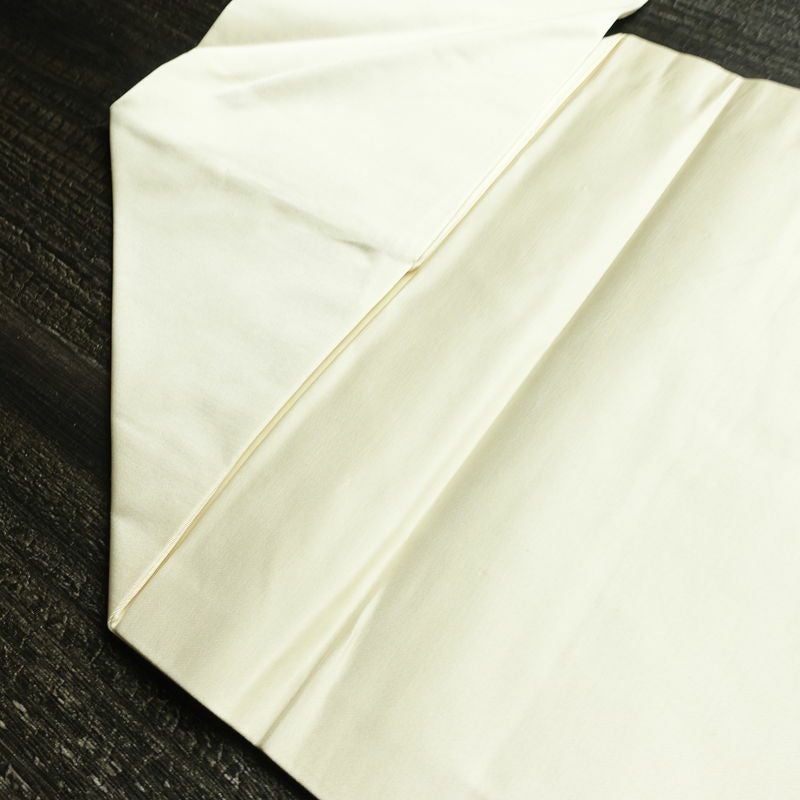 名古屋帯 太鼓柄 美品 しつけ糸付き 正絹 花柄 名古屋仕立て 箔 刺繍 帯 白_画像18