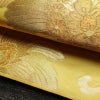 袋帯 六通柄 フォーマル用 正絹 花柄 箔 帯 黄・黄土色_画像7
