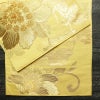 袋帯 六通柄 フォーマル用 正絹 花柄 箔 帯 黄・黄土色_画像13