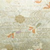 袋帯 六通柄 フォーマル用 正絹 人物・動物柄 箔 金糸 帯 白_画像2