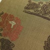 袋帯 六通柄 一般用 正絹 花柄 帯 緑・うぐいす色_画像5