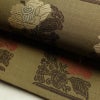 袋帯 六通柄 一般用 正絹 花柄 帯 緑・うぐいす色_画像6