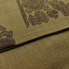 袋帯 六通柄 一般用 正絹 花柄 帯 緑・うぐいす色_画像11