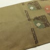 袋帯 六通柄 一般用 正絹 花柄 帯 緑・うぐいす色_画像15