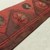 名古屋帯 六通柄 正絹 花柄 名古屋仕立て 帯 小豆・エンジ_画像11