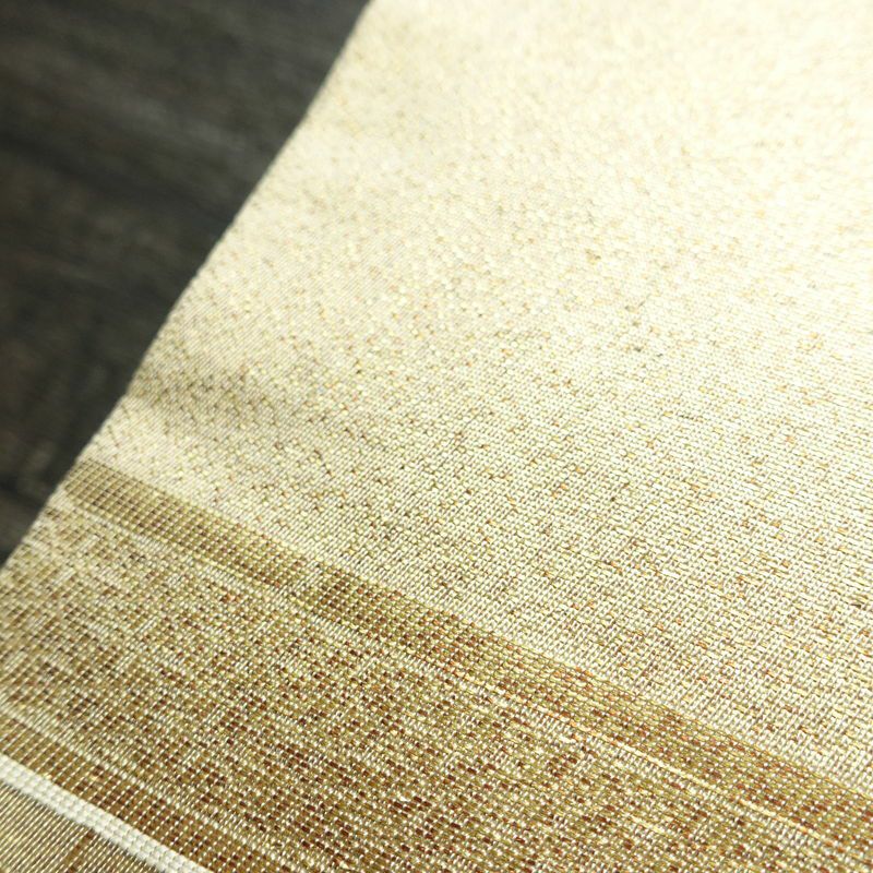 名古屋帯 太鼓柄 正絹 その他の柄 名古屋仕立て 箔 刺繍 金通し 帯 金・銀_画像7