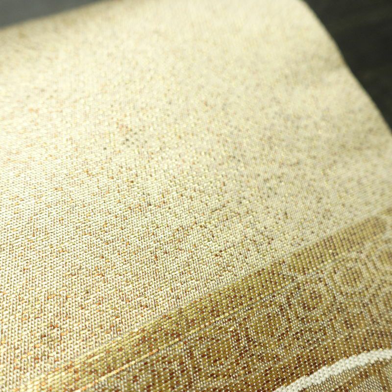 名古屋帯 太鼓柄 正絹 その他の柄 名古屋仕立て 箔 刺繍 金通し 帯 金・銀_画像9