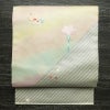 名古屋帯 太鼓柄 正絹 花柄 名古屋仕立て 箔 刺繍 帯 ファンシー 多色使い_画像1