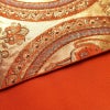 袋帯 六通柄 純金箔 24K フォーマル用 正絹 幾何学柄・抽象柄 箔 帯 橙_画像12