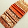 袋帯 六通柄 純金箔 24K フォーマル用 正絹 幾何学柄・抽象柄 箔 帯 橙_画像19