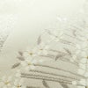 名古屋帯 太鼓柄 美品 正絹 花柄 名古屋仕立て 箔 帯 白_画像6