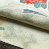 名古屋帯 太鼓柄 美品 正絹 花柄 名古屋仕立て 箔 帯 白_画像7