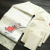 名古屋帯 太鼓柄 美品 正絹 花柄 名古屋仕立て 箔 帯 白_画像18