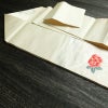 名古屋帯 太鼓柄 美品 正絹 花柄 名古屋仕立て 箔 帯 白_画像21