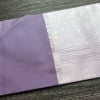 名古屋帯 太鼓柄 良品 正絹 花柄 名古屋仕立て 箔 刺繍 金糸 帯 紫・藤色_画像14